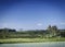 Rice paddie fields landscape view in south bali indonesia