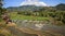 Rice paddies in the beautiful and luxurious countryside around bajawa Nusa Tenggara, flores island, Indonesia