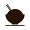 Rice plate icon on white background. Eps 10 flat style.