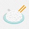 Rice in plate isometric icon