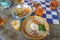 Rice porridge Thai style at morning market in Khong Chiam