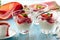 Rice pudding with strawberry