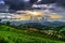 Rice terrace and cloudy