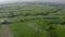 Rice terraces in Canggu location, Bali, Indonesia. Aerial shot.