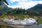 Rice terraces on the mountain.