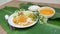 Rice vermicelli with fish curry sauce and vegetable Thai food se