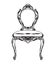 Rich baroque chair Vector. Retro style furniture. Vintage designs