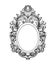 Rich Baroque Mirror frame. Vector French Luxury rich intricate ornaments. Victorian Royal Style decor