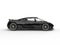 Rich black modern super sports car - side view