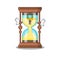 Rich cartoon character design of chronometer with money eyes