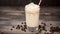 Rich and Creamy Coffee Milkshake from Freshly Brewed Pot.AI Generated