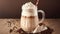 Rich and Creamy Coffee Milkshake from Freshly Brewed Pot.AI Generated