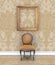 Rich Damask Room With Velvet Chair and Empty Picture Frame