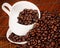 Rich dark brown Roasted Coffee Beans