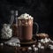 Rich and Decadent Hot Chocolate in Tall Mug with Marshmallows