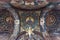 Rich decorated ceiling and dome of the Patriarchal cathedral in Bucharest, Romania