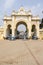 Rich decorated entrance gate of Maharadja\'s palace in Mysore, Karnataka, India