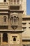 Rich decorated exterior of the Kothari`s Patwa Haveli Patwon ki Haveli in Jaisalmer, Rajasthan, India