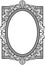 Rich decorated oval frame pattern. Vector decorative background