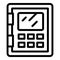 Rich deposit box icon outline vector. Secure dark