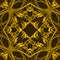 Rich Fantasy Golden Pattern with Fantastic foliage elements for