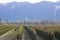 Rich farmland at foot of the mountain