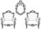 Rich Imperial Baroque Rococo furniture and frames set. French Luxury carved ornaments. Vector Victorian exquisite Style