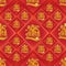 Rich money sticker seamless pattern