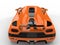 Rich orange luxury modern sports concept car - back view