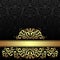 Rich ornamental black Background with golden royal Border.