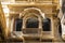 Rich ornate facade and balcony of a haveli mansion in Jaisalmer, Rajasthan, India