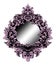 Rich Purple Baroque Mirror frame Vector. French Imperial Luxury intricate ornamented details. Victorian Royal Style