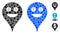Rich Smiley Map Marker Composition Icon of Round Dots