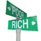 Rich Vs Poor Two Way Street Road Signs Poverty Wealth