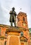 Richard Cobden Monument and St Ann`s Church in Manchester, England