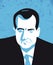 Richard Nixon, former america president, vector illustrations