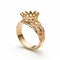 Richard Queen Crown Ring - Elegant And Intricate Gold Ring