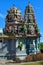 Richly coloured and decorated Hindu temple