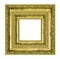Richly decorated golden square frame