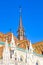 Richly decorated Matthias Church rooftop Budapest city Hungary