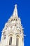 Richly decorated Matthias Church tower Budapest city Hungary