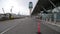 RICHMOND, BC, CANADA - MAR 29, 2020: Departures terminal at YVR airport completely empty due to flight reductions in