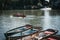 Richmond Bridge Boat Hire boats moored on the River Thames in Ri