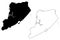 Richmond County, New York State U.S. county, United States of America, USA, U.S., US map vector illustration, scribble sketch