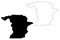 Richmond County, North Carolina State U.S. county, United States of America, USA, U.S., US map vector illustration, scribble