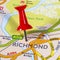 Richmond on a UK Map