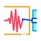 Richter scale measurement icon vector outline illustration