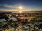 Ricketts Point Beach Rockpool at Sunset