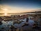 Ricketts Point Beach Rockpool at Sunset