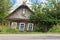 Rickety crumbling house in a small russian town